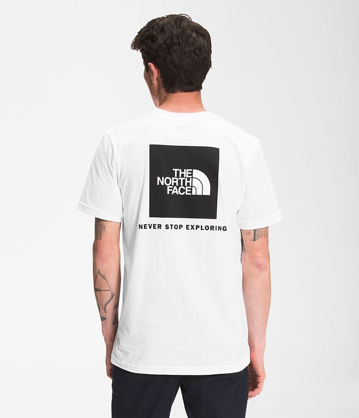 The North Face Short Sleeve Box NSE Mens T-Shirts White 062398-FLU